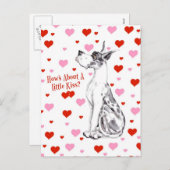 Great Dane Harlequin Valentijnsdag Kiss Feestdagenkaart (Voorkant / Achterkant)