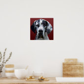 Great Dane Harly Face Poster (Keuken)