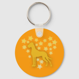Great Dane, Hart van Sterren, minimalistisch ontwe Sleutelhanger