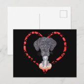 GREAT DANE HEART FEESTDAGENKAART (Voorkant / Achterkant)