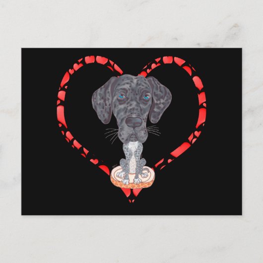 GREAT DANE HEART FEESTDAGENKAART (Voorkant)