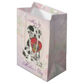 Great Dane Heart Mam Medium Cadeauzakje (Voorkant Gekanteld)