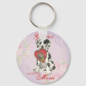 Great Dane Heart Mam Sleutelhanger (Voorkant)