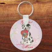 Great Dane Heart Mam Sleutelhanger (Voorkant)