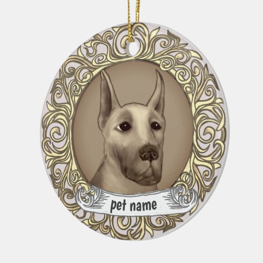 Great Dane-herinnering ornament (Links)