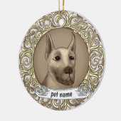 Great Dane-herinneringsornament Keramisch Ornament (Links)