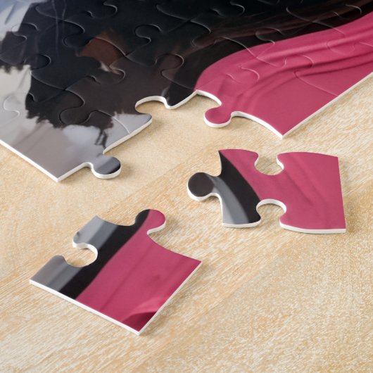 Great Dane Hiding Behind Valentine Candy Box Legpuzzel (Zijkant)