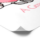 Great Dane Holds Heart Harlequin Poster (Hoek)