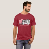 Great Dane Holds Heart Harlequin UC T-shirt (Voorkant volledig)