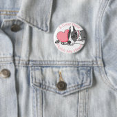 Great Dane Holds Heart Mantle Ronde Button 5,7 Cm (In situ)