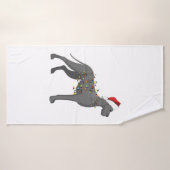 Great Dane Holiday-kerstverlichting Badhanddoek (Badhanddoek)