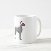 Great Dane Holiday-kerstverlichting Koffiemok (Voorkant rechts)
