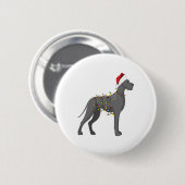 Great Dane Holiday-kerstverlichting Ronde Button 5,7 Cm (Voorkant /achterkant)