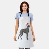 Great Dane Holiday-kerstverlichting Schort (Gedragen)