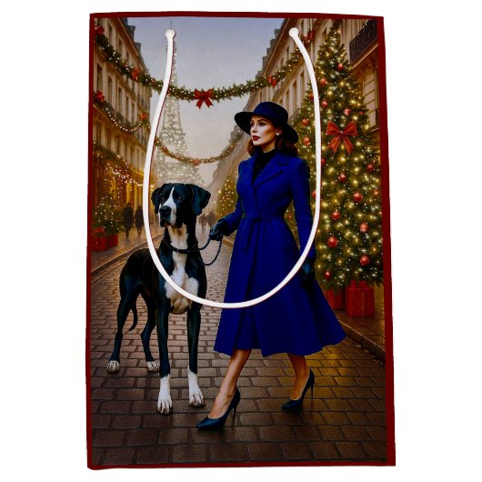 Great Dane Holiday Medium Cadeauzakje (Voorkant)
