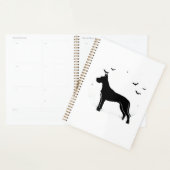 Great Dane hond Halloween Maan Silhouet Klassiek Planner (Display)