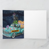 Great Dane-hond Halloween-vrachtwagen Angstaanval  Kaart (Binnen)