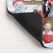 Great Dane-hond in sneeuw Kerstmis Hondenhok  Muismat (Hoek)