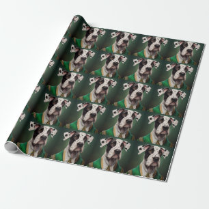 Great Dane-hond in St. Patrick's Day-jurk Cadeaupapier