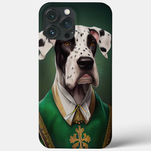 Great Dane-hond in St. Patrick's Day-jurk Case-Mate iPhone Case (Achterkant)