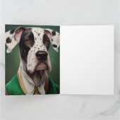 Great Dane-hond in St. Patrick's Day-jurk Kaart (Binnen)