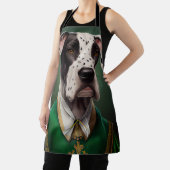 Great Dane-hond in St. Patrick's Day-jurk Schort (Insitu)