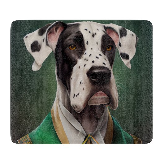 Great Dane hond in St. Patrick's Day jurk Snijplank (Voorkant)