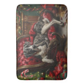 Great Dane Hond Kerst Feestelijk Badmat (Voorkant Verticaal)