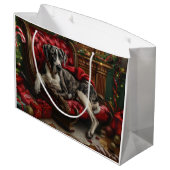Great Dane Hond Kerst Feestelijk Groot Cadeauzakje (Achterkant Gekanteld)