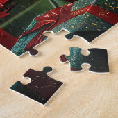 Great Dane Hond Kerst Feestelijk Legpuzzel (Zijkant)