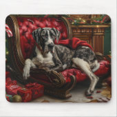 Great Dane Hond Kerst Feestelijk Muismat (Voorkant)