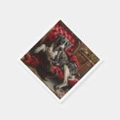 Great Dane Hond Kerst Feestelijk Servet (Hoek)
