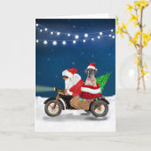 Great Dane hond Kerstman Kaart (Gele Bloem)