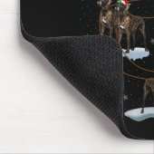 Great Dane-hond Kerstman slee flying Funny Magisch Muismat (Hoek)