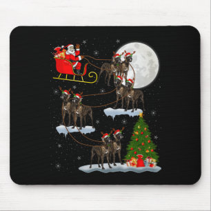 Great Dane-hond Kerstman slee flying Funny Magisch Muismat
