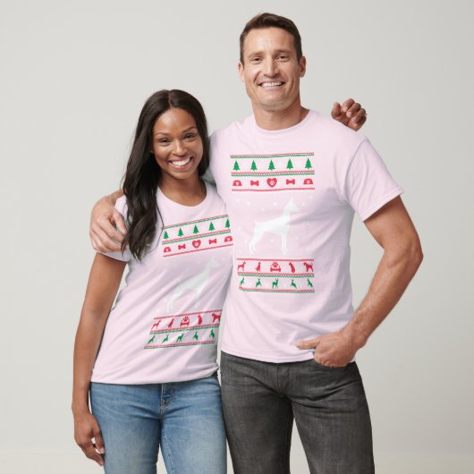 Great Dane Hond Lelijk T-shirt Kerstmis (Unisex)