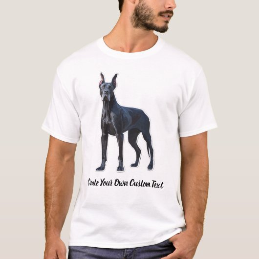 Great Dane-hond Maak uw eigen aangepaste tekst  T-shirt (Voorkant)