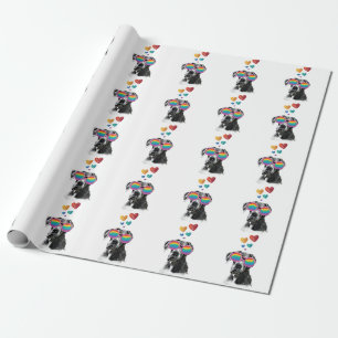Great Dane-hond met harten Valentijnsdag Cadeaupapier