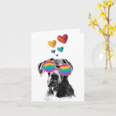 Great Dane-hond met harten Valentijnsdag dekens Kaart (Gele Bloem)