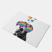 Great Dane-hond met harten Valentijnsdag Deurmat (Schuin)