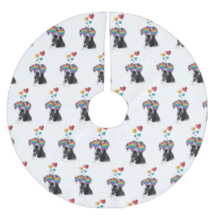 Great Dane-hond met harten Valentijnsdag  Kerstboom Rok