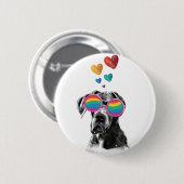 Great Dane-hond met harten Valentijnsdag Ronde Button 5,7 Cm (Voorkant /achterkant)
