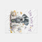 Great Dane-hond Moeder Bloem Fleece Deken (Voorkant (Horizontaal))