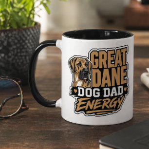 Great Dane Hond Papa Energie  Mok