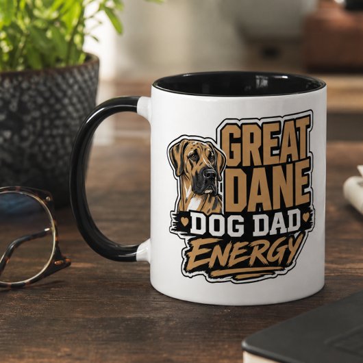 Great Dane Hond Papa Energie  Mok