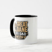 Great Dane Hond Papa Energie  Mok (Voorkant links)