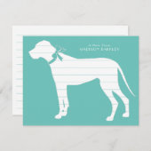 Great Dane hond puppy Bedankkaart (Voorkant / Achterkant)