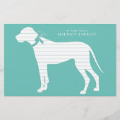 Great Dane hond puppy Briefpapier (Voorkant)