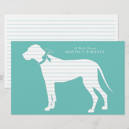 Great Dane hond puppy Briefpapier (Voorkant / Achterkant)