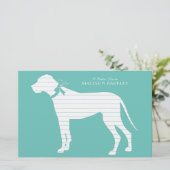 Great Dane hond puppy Briefpapier (Staand voorkant)